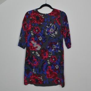 Fossil 100% Silk Floral, 3/4 Sleeve Dress